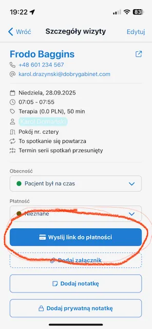 Wyślij link do płatności z aplikacji mobilnej